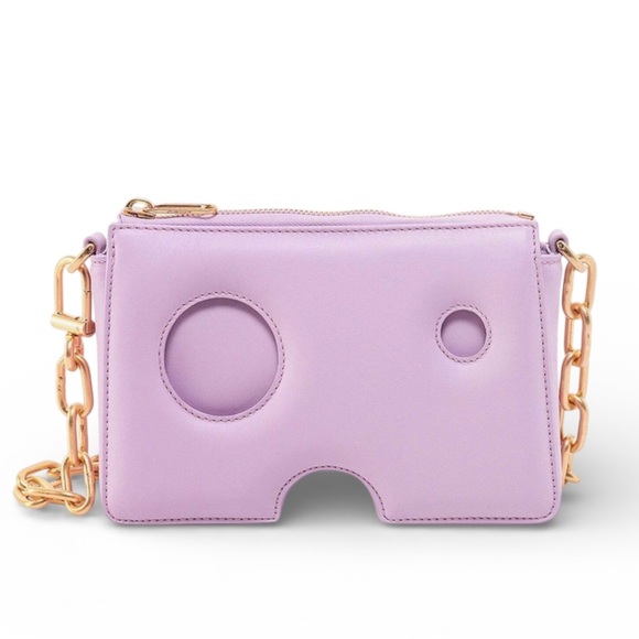 Off-White Handbags - OFF-WHITE Burrow 20 Cutout Lilac Leather Shoulder bag NWT & Dustbag - MSRP $2444